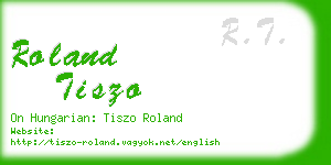 roland tiszo business card